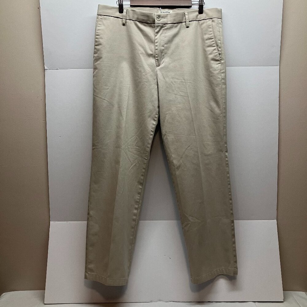 Dockers Mens Chino Pants Size 38/29‎ Beige Tan Khaki Cotton Stretch Flat Front